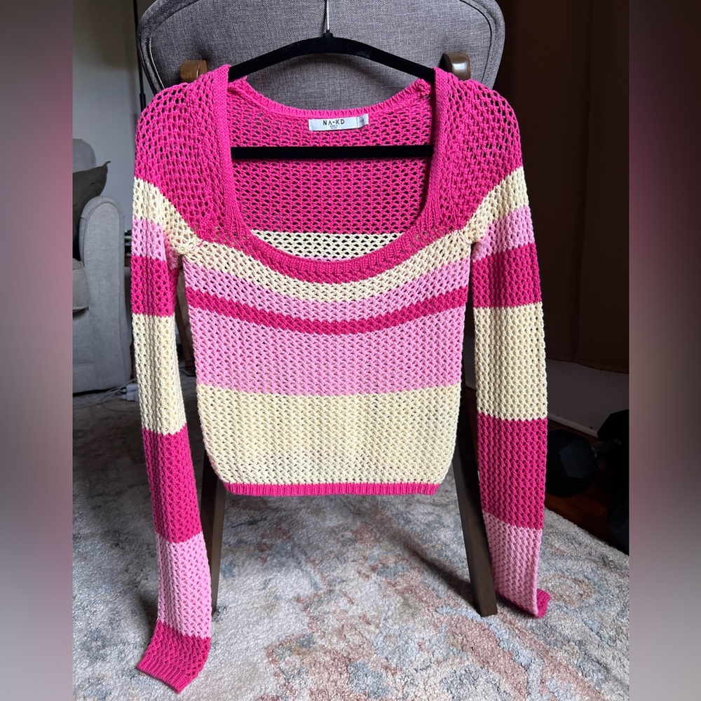 NAKD Knitted Square Neck Top